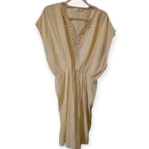 Ulla Johnson Cream Open Short Sleeve Neutral Dress